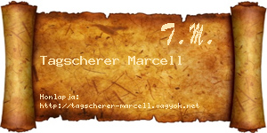 Tagscherer Marcell névjegykártya